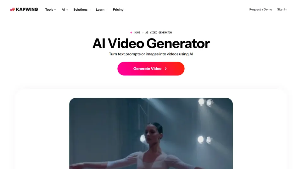Screenshot: Kapwing AI
